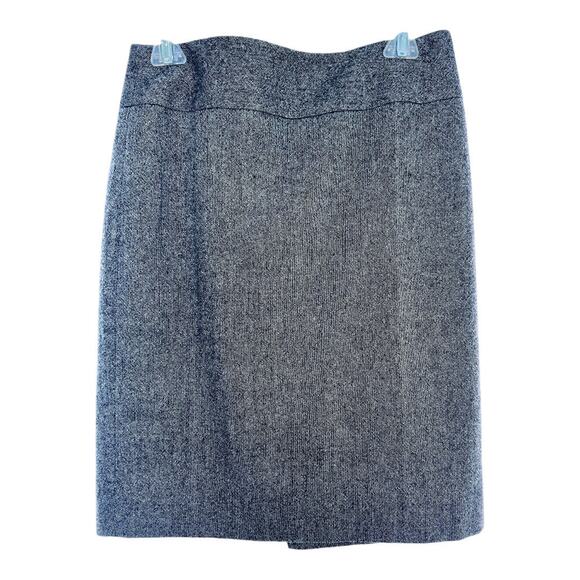 Banana Republic grey pencil skirt wool blend knee length pull-on corpcore SZ 8 - Picture 1 of 7